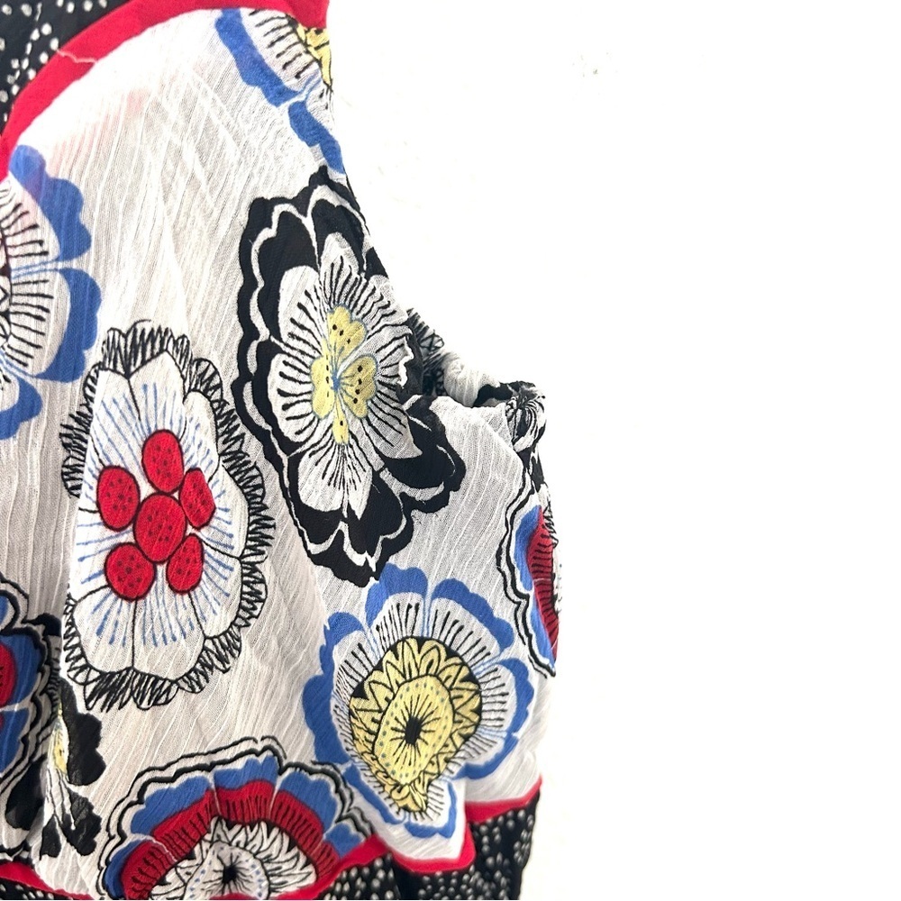 Bisou Bisou Mini Babydoll Dress Y2k Floral Sheer Garden Fairy Whimsy Size Large - Picture 9 of 15